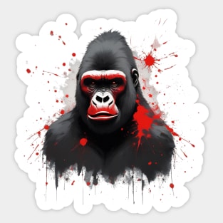 gorilla head Sticker